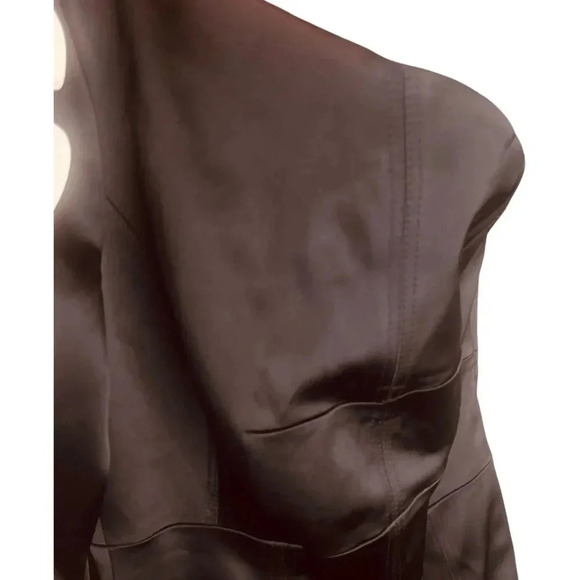 Karen Millen Ruffle One Shoulder Satin Mini Dress - Picture 11 of 16